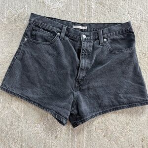 Women's Black Levi high waisted mom Denim Shorts